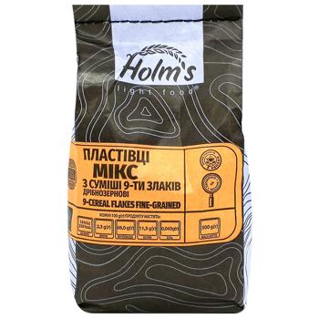 Хлопья Holm's Микс из смеси 9-ти злаков мелкозернистые 500г - купить, цены на Чудо Маркет - фото 3