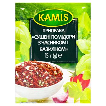 Kamis Dried Tomatoes with Garlic and Basil Seasoning 15g - buy, prices for COSMOS - photo 1