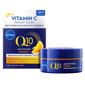 Крем для лица Nivea Q10 Energy Восстановление энергии ночной 50мл - купить, цены на Auchan - фото 4
