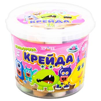 Strateg Large Round Multi-Colored Chalk 16 pcs - buy, prices for ULTRAMARKET - photo 2