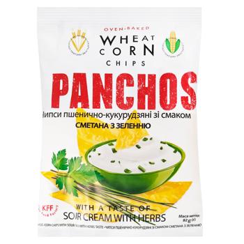 Чипсы Panchos со вкусом сметаны и зелени 82г