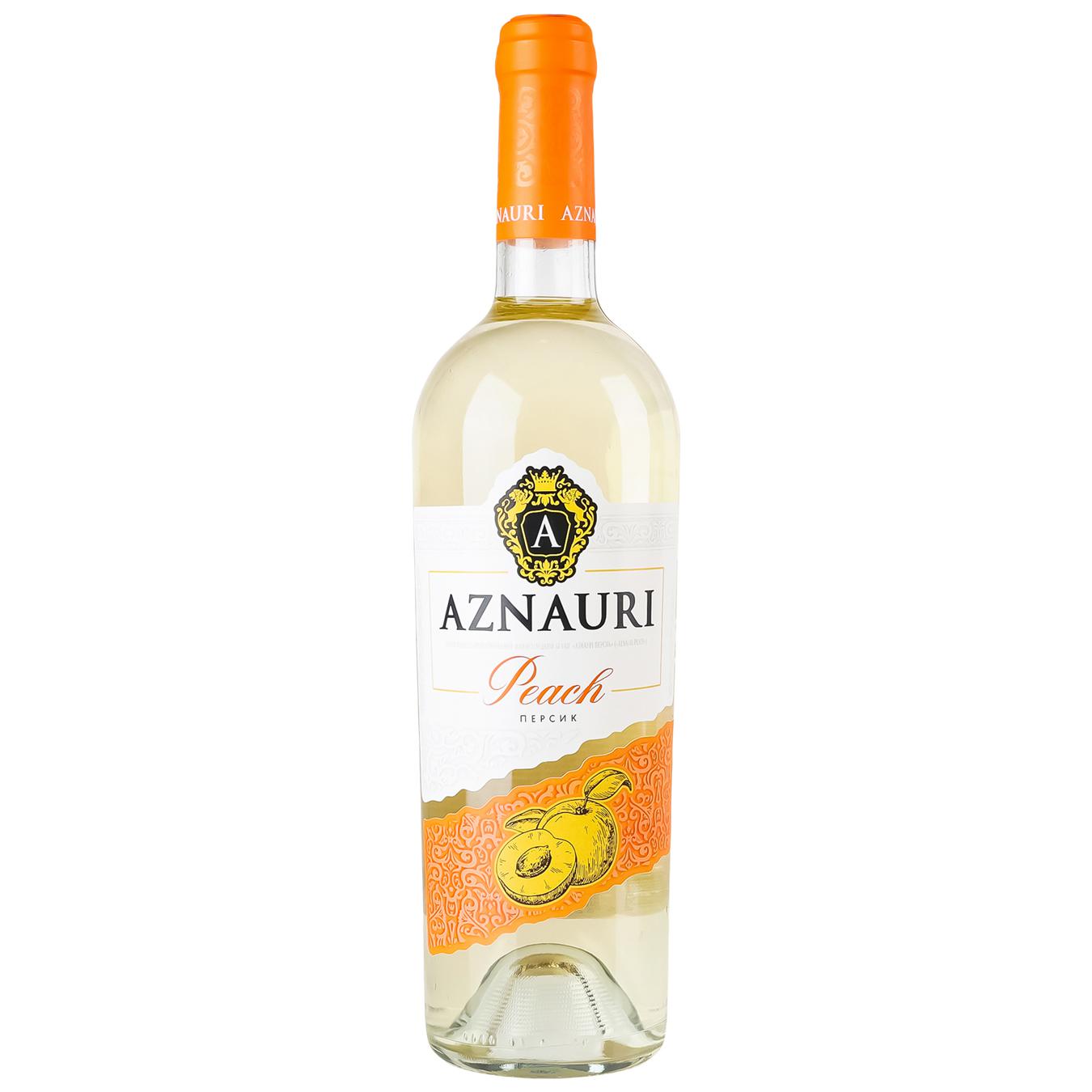 Вино Aznauri Peach белое полусладкое 8,5-10% 0,75л - заказать