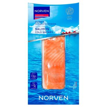 Сьомга Norven холодного копчення філе-шматок 180г - купити, ціни на МегаМаркет - фото 1