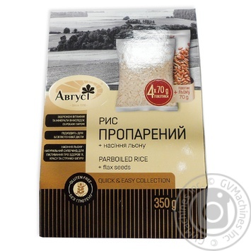 Крупа Август Рис пропаренный в пакетиках с семенами льна 350г купить, цены на МегаМаркет - фото 4