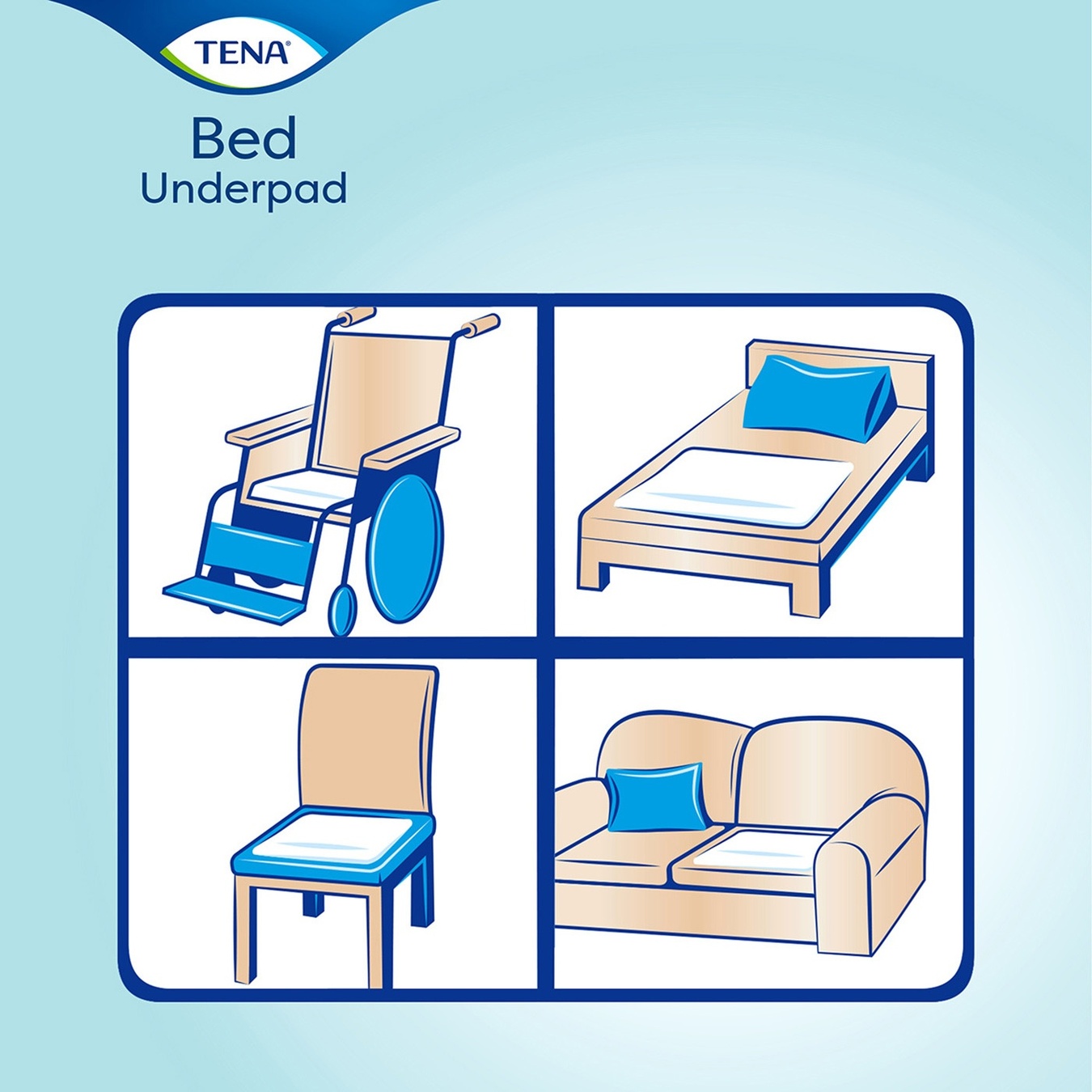 

Пеленки Tena Bed Normal впитывающие 60x60см 30шт