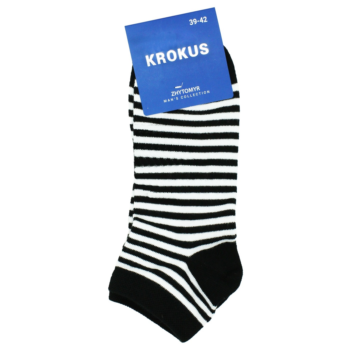 

Носки мужские Krokus короткие р.39-42 черно-белая полоска