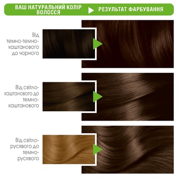 Фарба для волосся Garnier Color Naturals Creme з 3-ма оліями №4 Каштан - купити, ціни на Auchan - фото 4