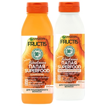 Garnier Fructis Papaya Superfood Recovery For Damaged Hair Balsam-Conditioner 350ml - buy, prices for COSMOS - photo 7