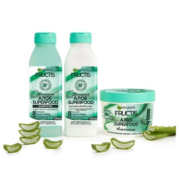 Garnier Fructis Aloe Superfood Balm For Normal and Dry Hair 350ml - buy, prices for NOVUS - photo 6