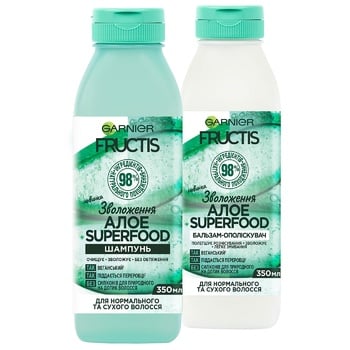 Бальзам-ополаскиватель Garnier Fructis Алоэ Superfood для нормальных и сухих волос 350мл - купить, цены на METRO - фото 7