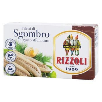 Скумбрия Rizzoli филе копченое 90г - купить, цены на МегаМаркет - фото 1