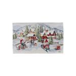 Provence Snowy Winter Tapestry Napkin with Velor 30*50cm