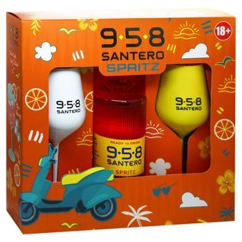 Аперитив Santero Spritz Ready To Drink 0,75л 8,5% и 2 бокала - купить, цены на ULTRAMARKET - фото 2