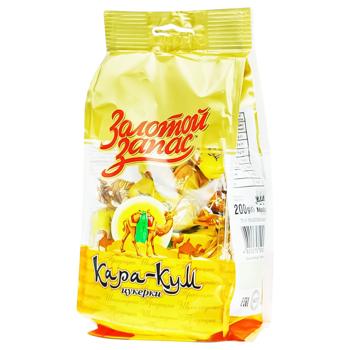 Zolotyy Zapas Kara-Kum Candy with Nut Filling with Pieces of Crispy Waffle 200g
