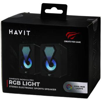 Колонки игровые Havit mini PRO USB 2.0 RGB Black HV-SK210