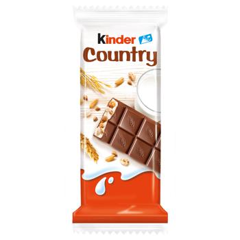 Шоколад молочний Kinder® Сountry з молочною начинкою та злаками 23,5г - купити, ціни на Торба - фото 1