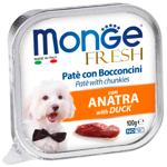 Корм вологий Monge Fresh з качкою для собак всіх порід 100г