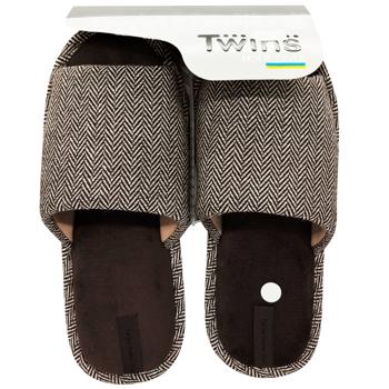 Twins 12619 Brown Christmas Tree Men's Slippers s.42/43