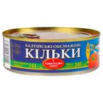 Кільки Ризьке золото Балтійські в томатному соусі 240г