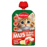 Мус фруктовий Fortuna Полуниця-банан-яблуко 100г