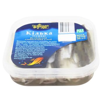 Ukrainian Star Lightly Salted Baltic Slightly Carcass in Oil 200g - buy, prices for COSMOS - photo 1