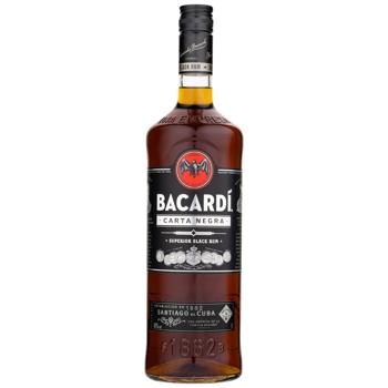 Ром Bacardi Carta Negra темный 40% 1л - купить, цены на Торба - фото 1