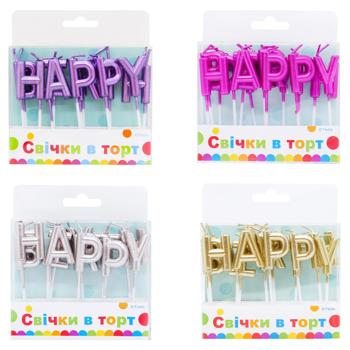 Party Favors Letters Metallic Candles 13pcs - buy, prices for NOVUS - photo 1
