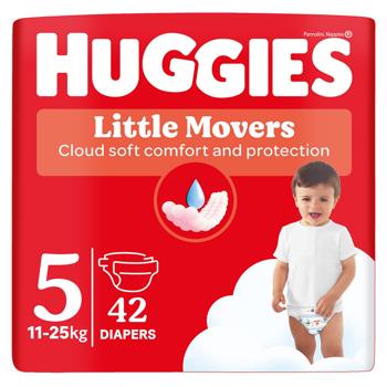 Підгузки Huggies Little Movers 5 11-25кг 42шт - купити, ціни на МегаМаркет - фото 1