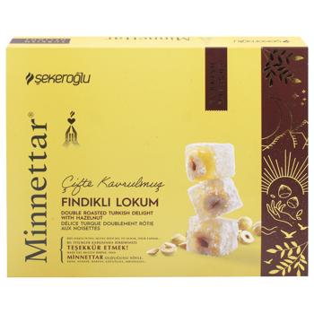 Minnettar White Turkish Delight with Hazelnuts 300g