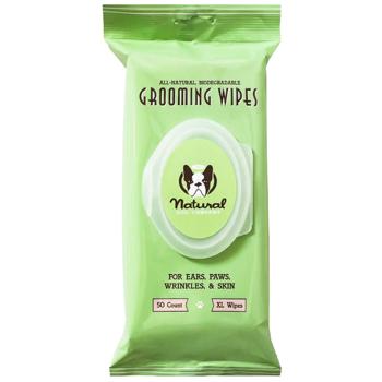 Серветки для собак Natural Dog Company Grooming Wipes XL 50 шт - купить, цены на MasterZoo - фото 1