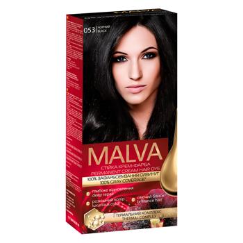 Крем-краска для волос устойчивая MALVA Color Revive № 053 Черный