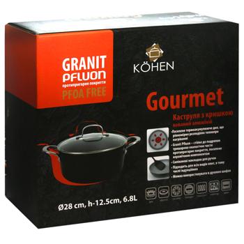 Kohen Gourmet Pan with Lid 6.8l - buy, prices for ULTRAMARKET - photo 6
