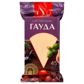 Сыр Глобино Гауда 45% 180г - купить, цены на Таврия В - фото 1