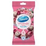 Салфетки влажные Smile Роза 15шт