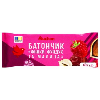 Auchan Date Hazelnut Raspberry Bar 40g