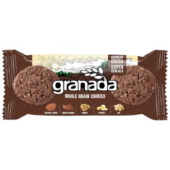 Granada Whole Grain Cookies with Oat Flakes, Peanuts, Cocoa 150g - buy, prices for Auchan - photo 1