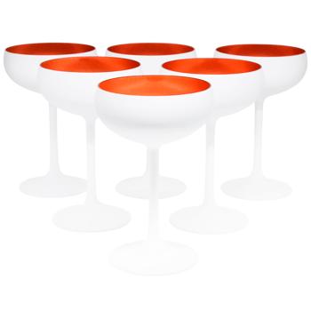 Набір келихів для шампанського Stolzle Champagne Bowl White/Bronze Elements EL088 6шт*230ml 1 уп - купить, цены на WINETIME - фото 1