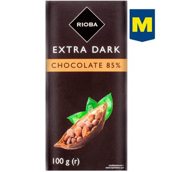 Rioba Extra Dark Chocolate 85% 100g - buy, prices for  - photo 1