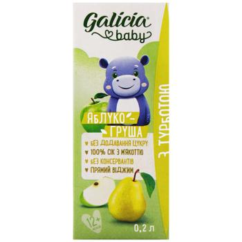 Galicia Baby Apple-Pear Children's Juice with Pulp 200ml - buy, prices for ULTRAMARKET - photo 2