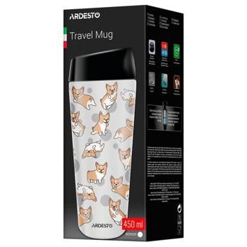 Ardesto Coffee Time Corgi Gray Thermo Mug 450ml - buy, prices for - photo 3