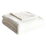 Actuel White Stripe Fleece Plaid 180x220cm