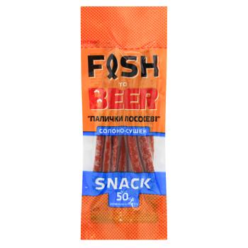 Fish To Beer Salted-Dried Salmon Sticks 50g - buy, prices for NOVUS - photo 1
