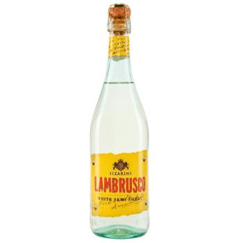 Вино игристое Sizarini Lambrusco белое полусладкое 8% 0,75л - купить, цены на Эпицентр FOOD - фото 1
