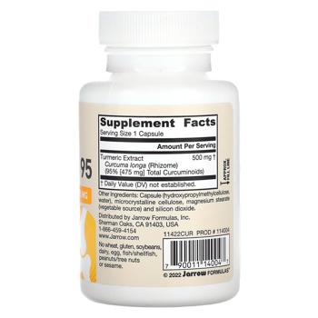 Jarrow Formulas Curcumin 95 500mg 60 capsules - buy, prices for Biotus - photo 2