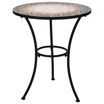 Bistro Garden Brown Metal Folding Table 60x72cm