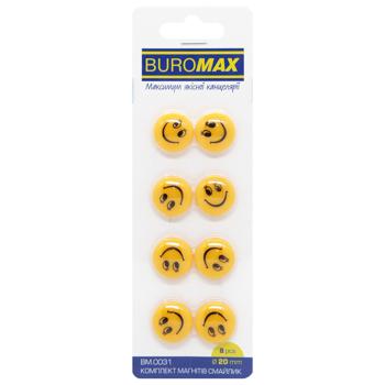 Buromax Smiley Magnet Set 8pcs*20mm
