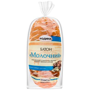 Батон Родина Молочний нарізаний 400г - купити, ціни на Торба - фото 1