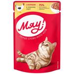 Корм влажный Мяу! с курицей для кошек 85г