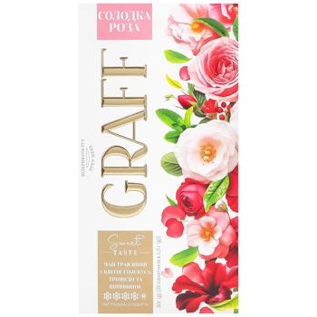 Graff Sweet Rose Herbal Tea with Hibiscus, Rose and Rosehip 1.5g*20pcs - buy, prices for - photo 2