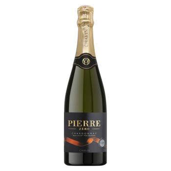 Вино ігристе Pierre Zero Chardonnay безалкогольне біле напівсолодке 0,75л